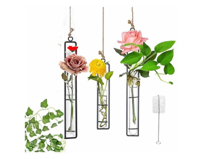 hanging glass planter station