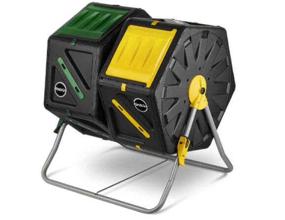 dual chamber compost tumbler