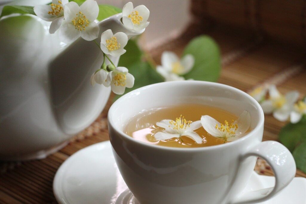 a cup of jasmine tea