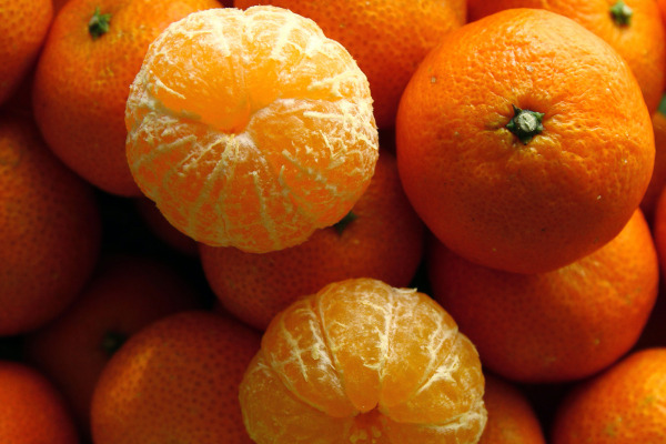 peeled calamondin oranges
